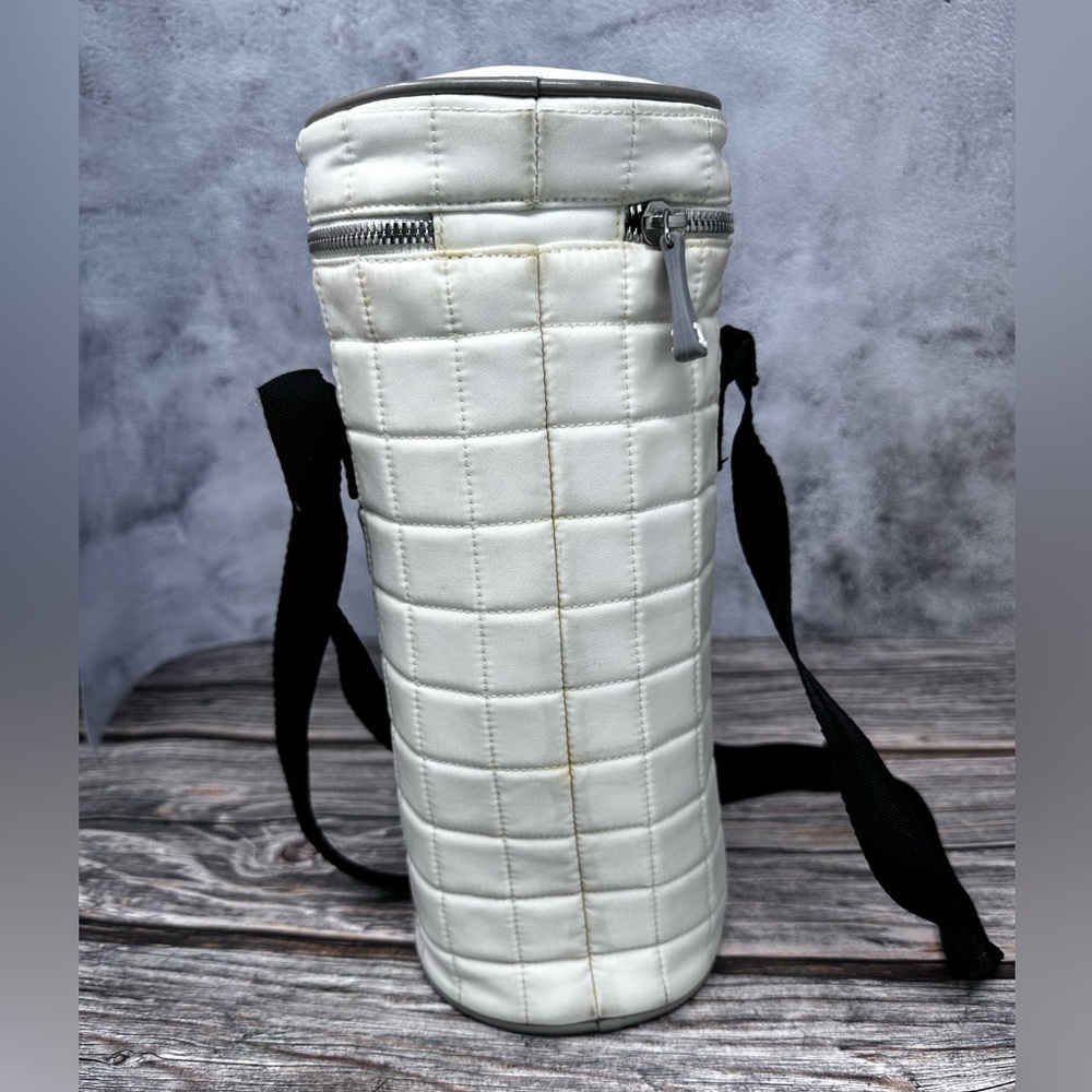 CHANEL Sports Line Bottle Holder White Shoulder Bag Cylindrical GUC - Picture 2 of 11